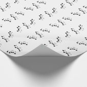 Papier Cadeau Notes musicales noires (Coin)