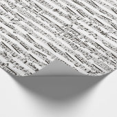 Papier Cadeau Notes musicales noires et blanches (Coin)