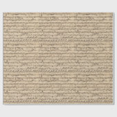 Papier Cadeau Notes musicales Vintages manuscrites (Plat)