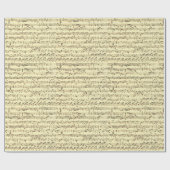 Papier Cadeau Notes musicales Vintages manuscrites (Plat)