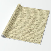 Papier Cadeau Notes musicales Vintages manuscrites (Déroulé)