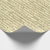 Papier Cadeau Notes musicales Vintages manuscrites (Coin)