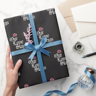 Papier Cadeau 'Notre Amour Tue' Black Dark Romance Gothique