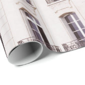 Papier Cadeau Notre Dame et architecture parisienne (Coin rond)