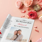 Papier Cadeau Notre histoire d'amour Valentine's Day Newspaper F