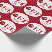 Papier Cadeau Notre Little Ladybug Premier Anniversaire Nom Fête (Coin)