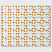 Papier Cadeau Notre Papier D'Enveloppement De Petite Tournesol (Plat)