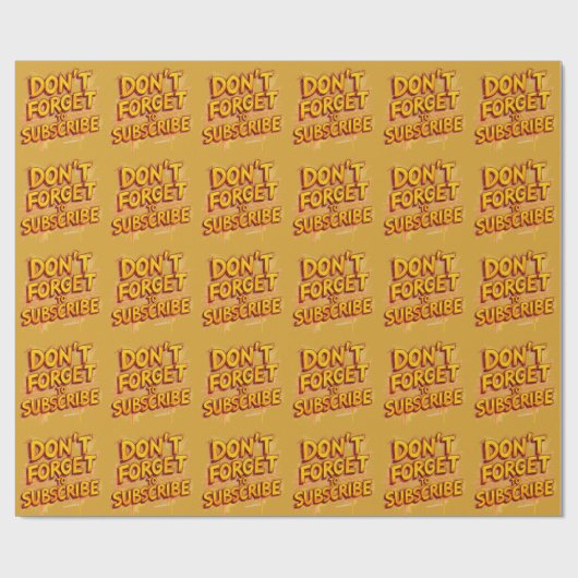 Papier Cadeau N'oubliez pas de vous abonner (Plat)