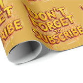 Papier Cadeau N'oubliez pas de vous abonner (Coin rond)