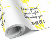 Papier Cadeau N'oubliez pas votre lumière (Coin rond)