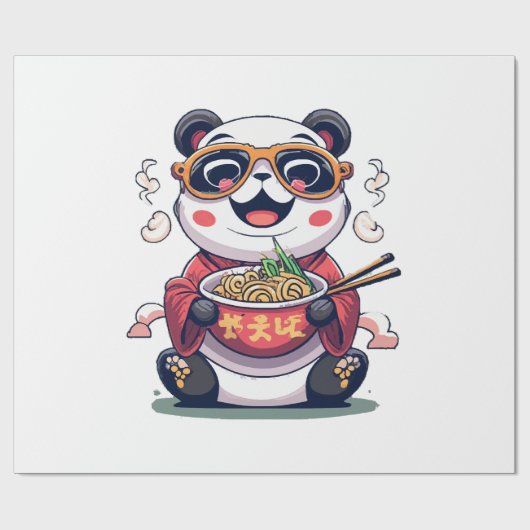 Papier Cadeau Nouilles de Panda (Plat)
