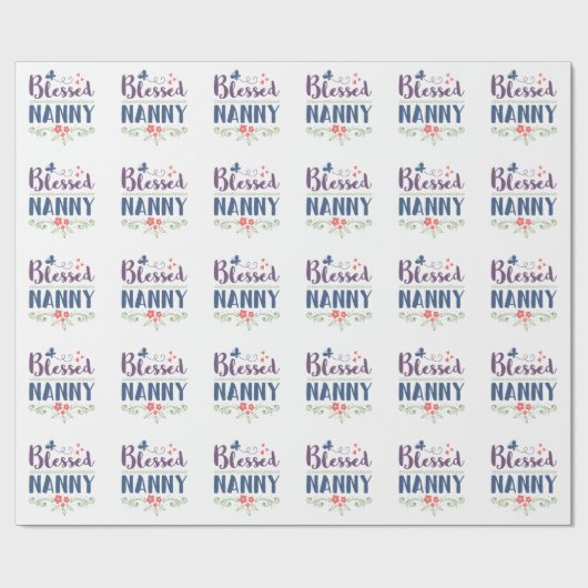 Papier Cadeau Nounou bénie (Plat)