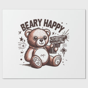 Papier Cadeau Nounours Beary Happy