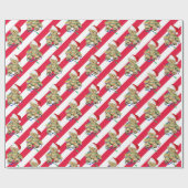 Papier Cadeau Nounours De Noël En Grève (Plat)