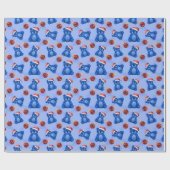 Papier Cadeau Nounours de Noël mignons (Plat)