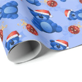 Papier Cadeau Nounours de Noël mignons (Coin rond)