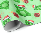 Papier Cadeau Nounours de Noël mignons (Coin rond)