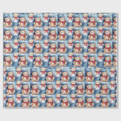 Papier Cadeau Nounours d'hiver (Plat)