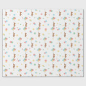Papier Cadeau Nounours et ballons (Plat)