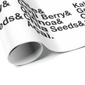 Papier Cadeau Nourriture biologique à la mode (Coin rond)