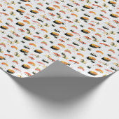 Papier Cadeau Nourriture japonaise : Motif de sushi (Coin)