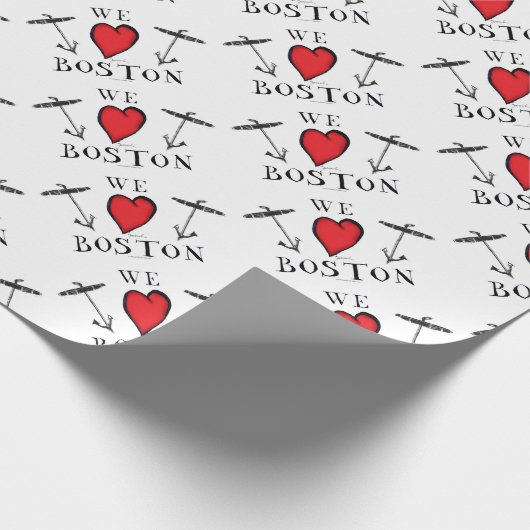 Papier Cadeau nous aimons Boston (Coin)