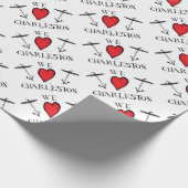 Papier Cadeau nous aimons Charleston (Coin)
