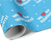 Papier Cadeau Nous aimons nos bénévoles Coeur (Coin rond)