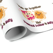 Papier Cadeau Nous Allons Ensemble Comme Le Beurre D'Arachide Et (Coin rond)