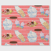 Papier Cadeau Nous crions tous pour la crème glacée (Plat)