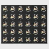 Papier Cadeau Nous Devons Rester Ensemble Pun Dark BG (Plat)
