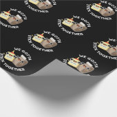 Papier Cadeau Nous Devons Rester Ensemble Pun Dark BG (Coin)