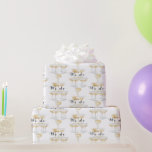 Papier Cadeau Nous faisons Champagne Tour Mariage noir et or<br><div class="desc">Papier mariage. "Nous le faisons". Tour de Champagne.</div>
