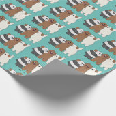 Papier Cadeau Nous, Groupe Ours Nus Hug (Coin)