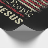 Papier Cadeau Nous Le Peuple Confiance Jésus - USA Drapeau Chris (Coin)