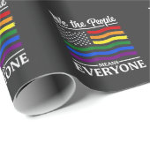 Papier Cadeau Nous Les Gens Signifie Tout Le Monde De La Fierté  (Coin rond)