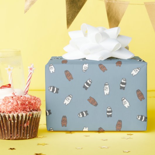Papier Cadeau Nous Ours nu - Ours en verre soleil Motif (Fête d'anniversaire)