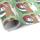 Papier Cadeau Nous Ours Nus - Bonnes Fêtes (Coin rond)