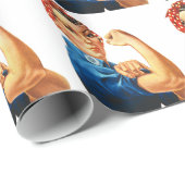 Papier Cadeau Nous pouvons le faire Rosie le pouvoir des femmes  (Coin rond)