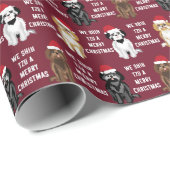 Papier Cadeau Nous Shih Tzu un Joyeux Noël (Coin rond)