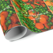 Papier Cadeau Nous sommes comme des pois et des carottes (Coin rond)