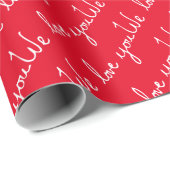 Papier Cadeau Nous Vous Aimons (Coin rond)