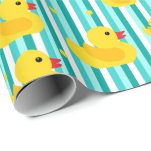 Papier Cadeau Nouveau Baby Cute en caoutchouc Canards Baby showe