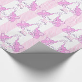 Papier Cadeau Nouveau bébé douche nièce nom d'éléphant rose enve (Coin)