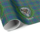 Papier Cadeau Nouveau Clan écossais Tartan & Crest (Coin rond)