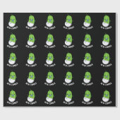 Papier Cadeau Nouveau concombre Funny Veggie Cucumber Pun Dark B (Plat)