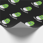 Papier Cadeau Nouveau concombre Funny Veggie Cucumber Pun Dark B (Coin)