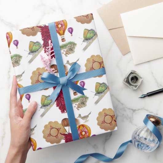 Papier Cadeau Nouveau-Mexique Red Chile Pinõn Zia Hot Air Balloo (Cadeaux)