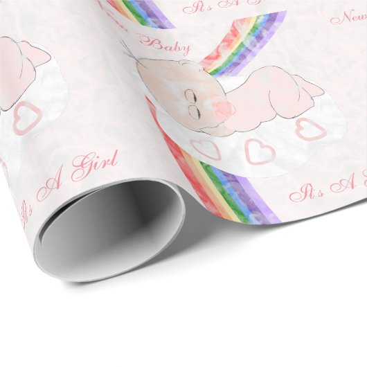 Papier Cadeau Nouveau-née (Coin rond)