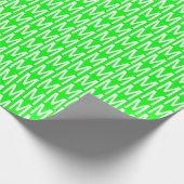 Papier Cadeau Nouveau néon vert écran personnalisé monogramme in (Coin)